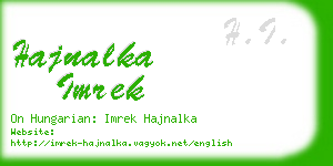 hajnalka imrek business card